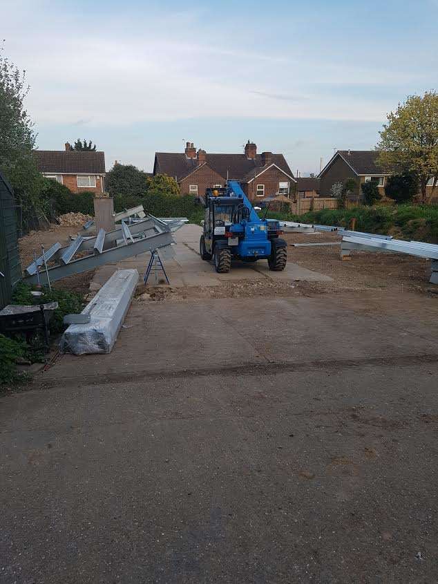 Frames in place - at last